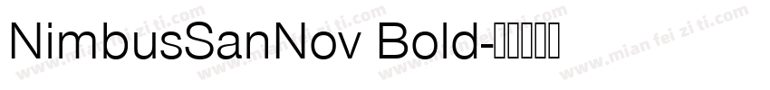 NimbusSanNov Bold字体转换